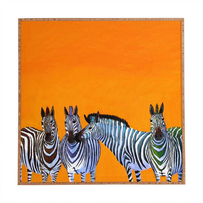 « bonbon stripe zèbres », impression encadrée, H 30 po x l 30 po x P 1 po