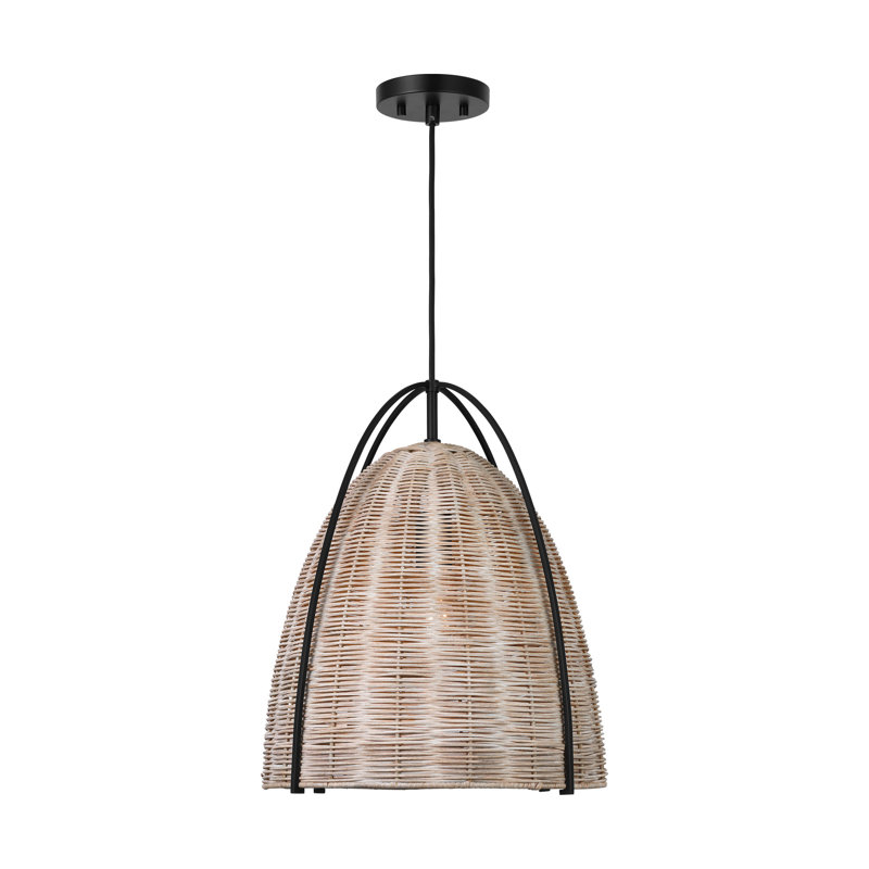 Norman 1 - Light Pendant, 85.5" H x 15.5" W x 15.5" D, Black/Ash