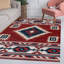 Tapis rouge / bleu marine / crème Herdis Medallion Southwestern-815582337