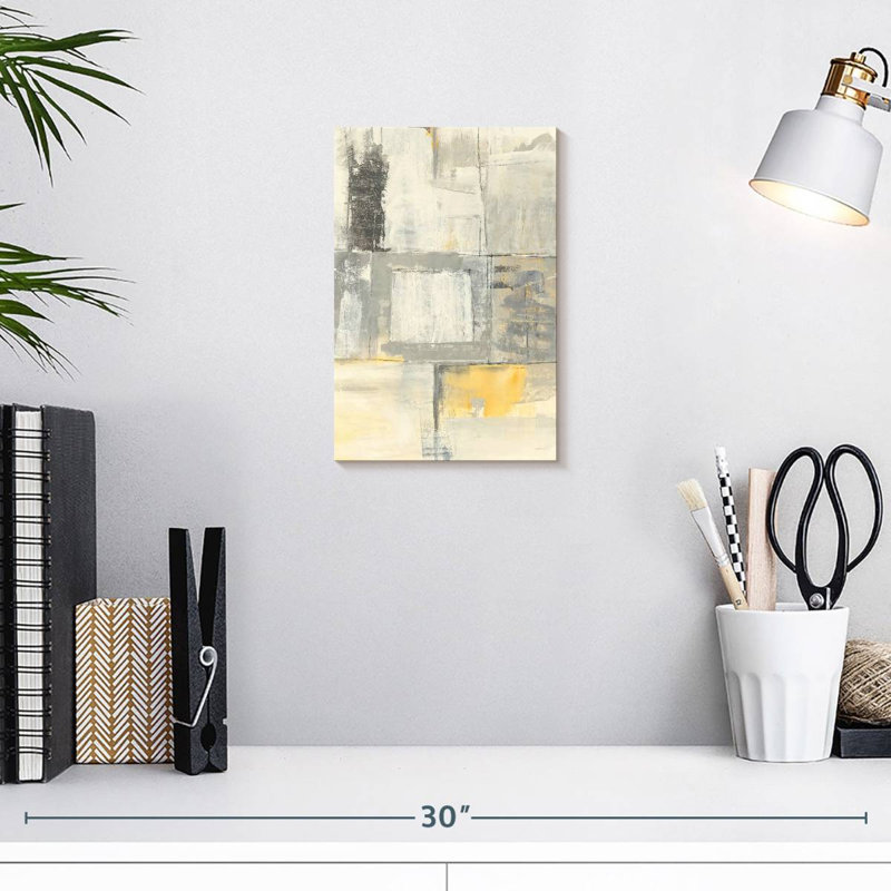 Blocs gris et jaune Avery, H 12 po x l 8 po