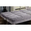 Futon gris avec microfibre et pieds contemporains, convertible en lit pour un support supplémentaire pour la décoration de la maison, l 67 po x l 31 po