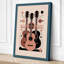 Guitar and Frequencies Modern 1 Piece Wrapped Canvas Wall Art-826736838-826736840