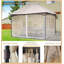 Pavillon de jardin extérieur en acier galvanisé, 10 pi x 12 pi, auvent double avec moustiquaire pour patio, jardin, cour arrière