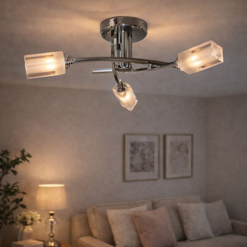 Kinzey Glass Semi Flush Mount