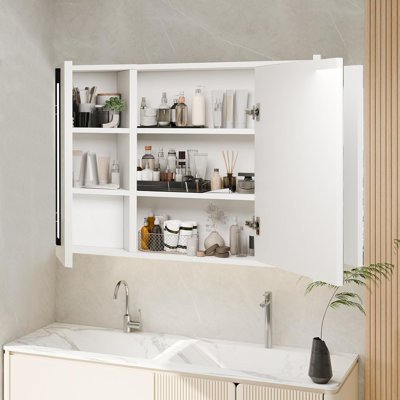 Mirrored Bathroom Cabinets Adjustable Shelves