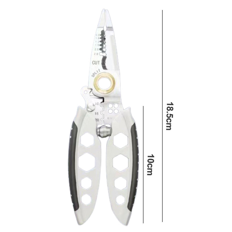 Multipurpose Wire Stripper High Density Professional Crimping Tool Wrench Function Stripping Cutting Crimping Splitting Tool