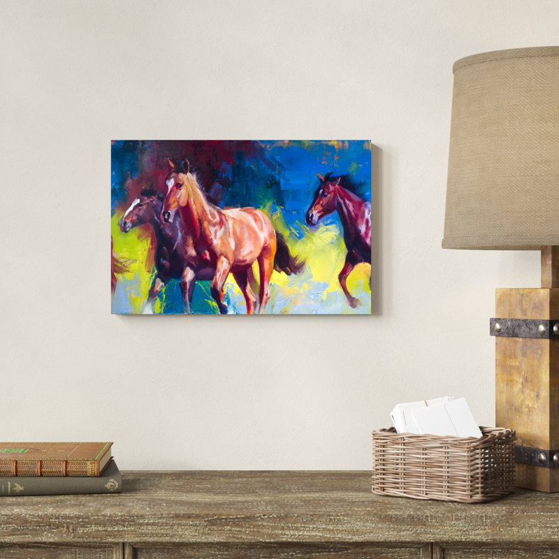 Running Wild - Wrapped Canvas Painting, 12" H x 18" W x 1.25" D