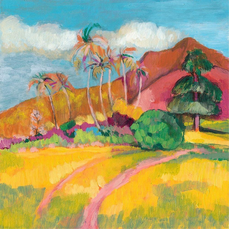 Art sur toile tendue avec art, Goldberger, galerie Jennifer: Ode to Gauguin I, 15" H x 15" W
