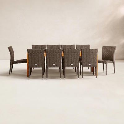 Anautica 87" Teak Patio Dining Set