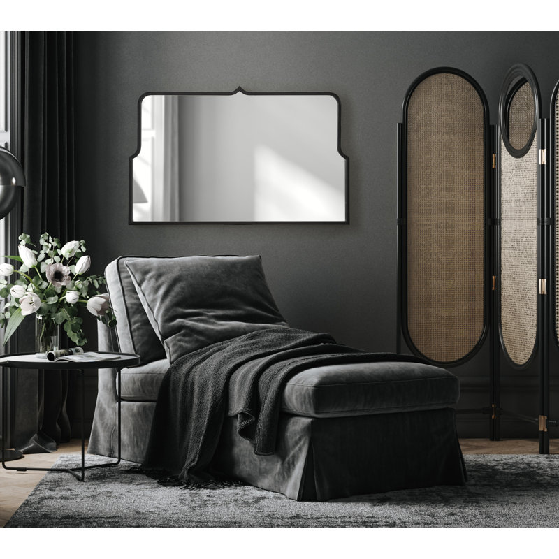 Keris Wide Arch Mirror, Black, 24" x 37"