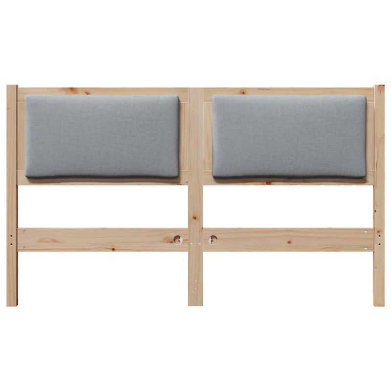 Solid Wood Headboard, Brown, Queen, Grey