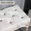 Banc de lit 32 po, banc de chambre rembourré, blanc crème