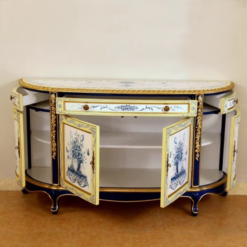 Armoire d'entrée rétro peinte