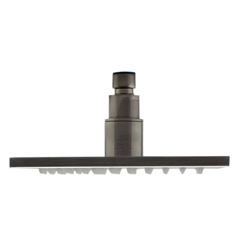 Rain Fixed Shower Head 1.8 GPM with Temperature-based LED, Brushed Nickel