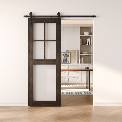 Porte de grange coulissante en bois massif non assemblé 26 po x 5 po 26 po x 26 po