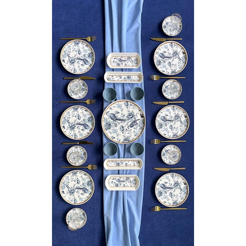 Ceramic Dinnerware Set Piece - Service for 6