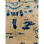 Tapis dragon ivoire antique chinois de la fin du 19e siècle