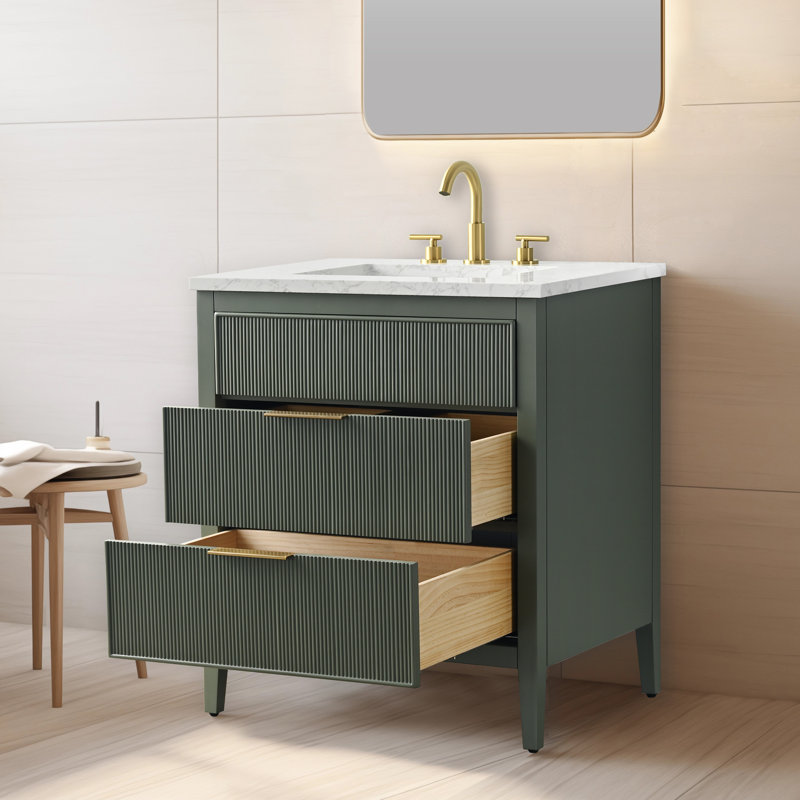 Emma 30" W Single Vanity, Vintage Green