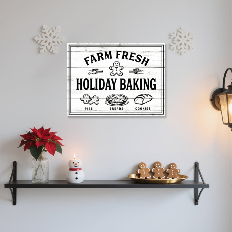 «Farm Fresh Holiday», ensemble de 1 reproduction d'art sur toile tendue sur toile, H 16 po x l 24 po