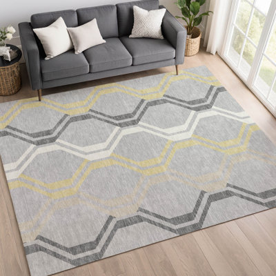Tapis Mid-Century moderne lavable à la machine intérieur / extérieur Chantille ACN2326