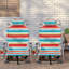 Chaise de plage en aluminium avec revêtement en polyester 600D et dossier inclinable à cinq positions pour une utilisation à l'extérieur