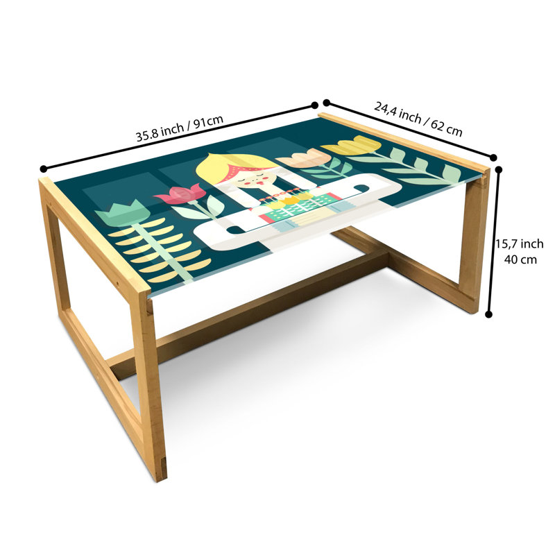 Jadynne Sled Coffee Table, 90cm H x 62cm W x 40cm D