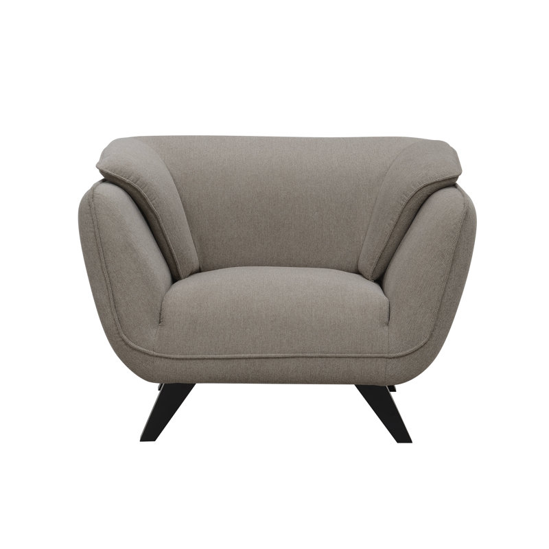 Fauteuil d'appoint Nayeli Brown Linen Boucle