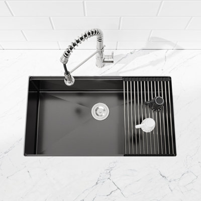 Stainless Steel Kitchen Sink, 30?X19? Single Bowl, Undermount Handmade Sink, With Cutting Board, Colander