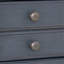 Commode 9 tiroirs, aucun assemblage requis, finition bleue en velours côtelé