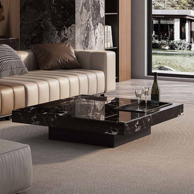 Square marble coffee table