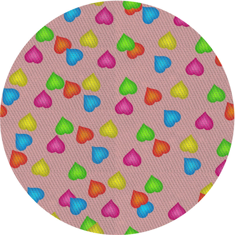 Tapis jaune / orange / rouge Lockhart, Rond 5 pi