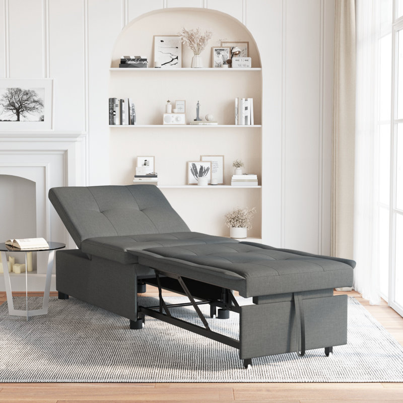 Canapé-lit vidaXL gris foncé 76,38 x 19,69 x 32,28 po