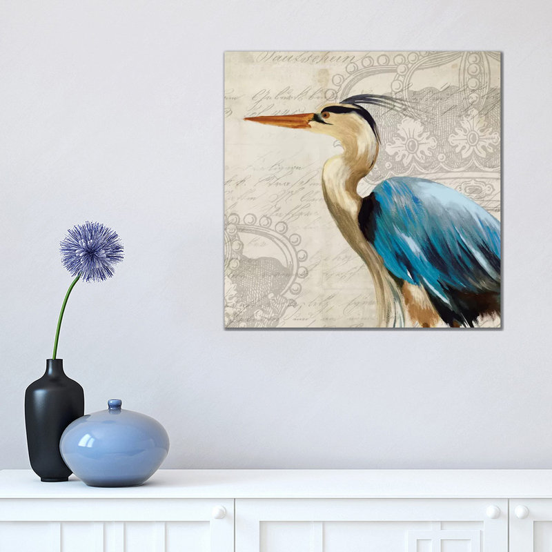 Heron II by Aimee Wilson - Wrapped Canvas Gallery-Wrapped Canvas Giclée, 45.72 cm H x 45.72 cm W x 3.175 cm D