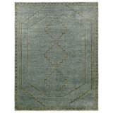 Jaipur Living Paphos CYP01 Handknotted Medallion Blue and Tan Area Rug (9'x12')