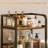 3-Tier Rolling Towel Rack With Brake Wheels And Wood Shelves For Bathroom Storage
