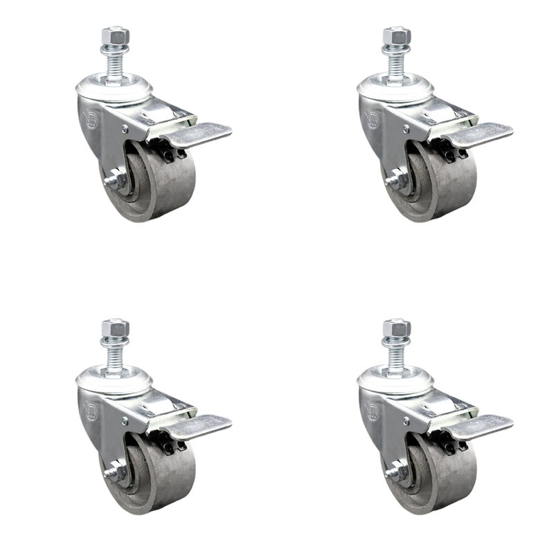 Roulettes TS avec ensemble RB 4 avec roues de 3 po et tige 1/2 po 4