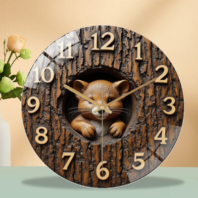 Horloge murale en bois 12 po