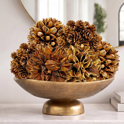 Arvizu Handmade Natural & Preserved Topiary Balls – Decorative Bowl Filler Orbs In Brown – Botanical Accent Set Of 6