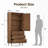 Tall Storage Cabinet With Drawers And Adjustable Shelves, Fluted Panel Accent Cabinet With Gold Handles For Living Room, Kitchen, Or Entryway-768846605