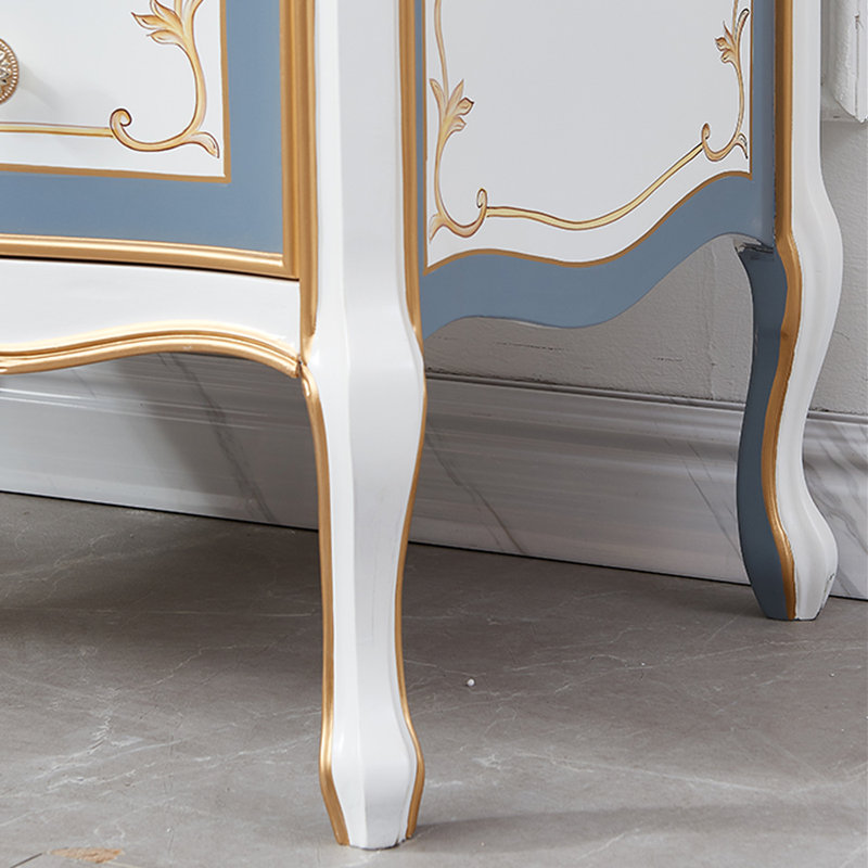 Modern Hand-Painted Five-Drawer Accent Chest