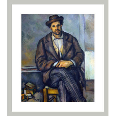 «S paysan assis» par Paul Cézanne, impression giclée encadrée