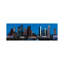 High Rise Buildings In Houston Cityscape Illuminated At Sunset, Houston, Texas 1 Piece Wrapped Canvas Panoramic Wall Art-160270292
