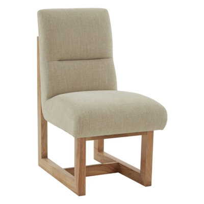 Embla Linen Side Chair in Beige