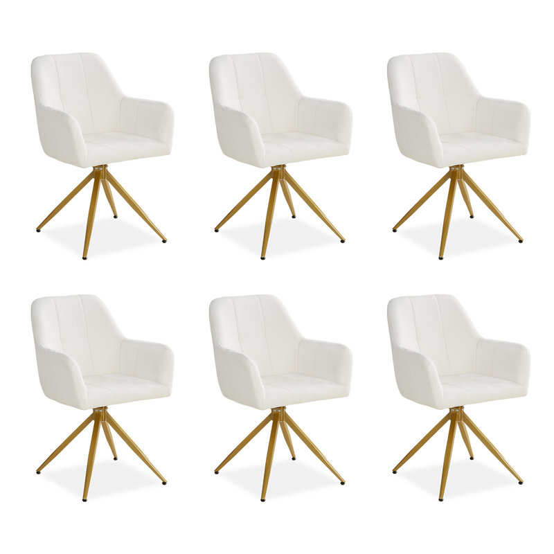 Laguiole Upholstered Armchair, Gold colours, Beige, 6