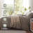 TOSMO 100% Linen Duvet Cover Set with Button Closure,Soft Breathable Durable Farmhouse Bedding-111202925-111202923