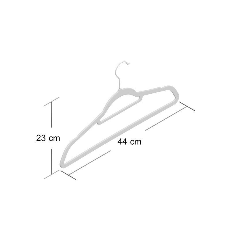 Non-Slip Standard Hanger for Dress/Shirt/Sweater, Black