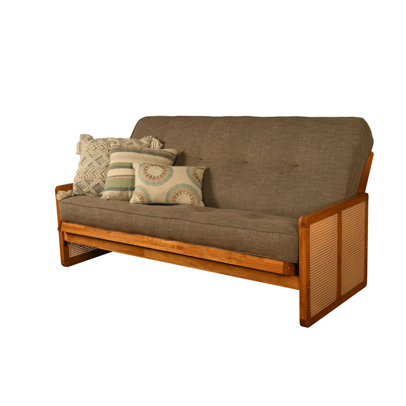 Futon double Bridyn avec matelas inclus, Pierre de lin Bridyn