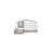 Wood House Bed Twin Size, 2 Twin Solid Bed L Structure With Fence And Slatted Frame, Grey-1745129483