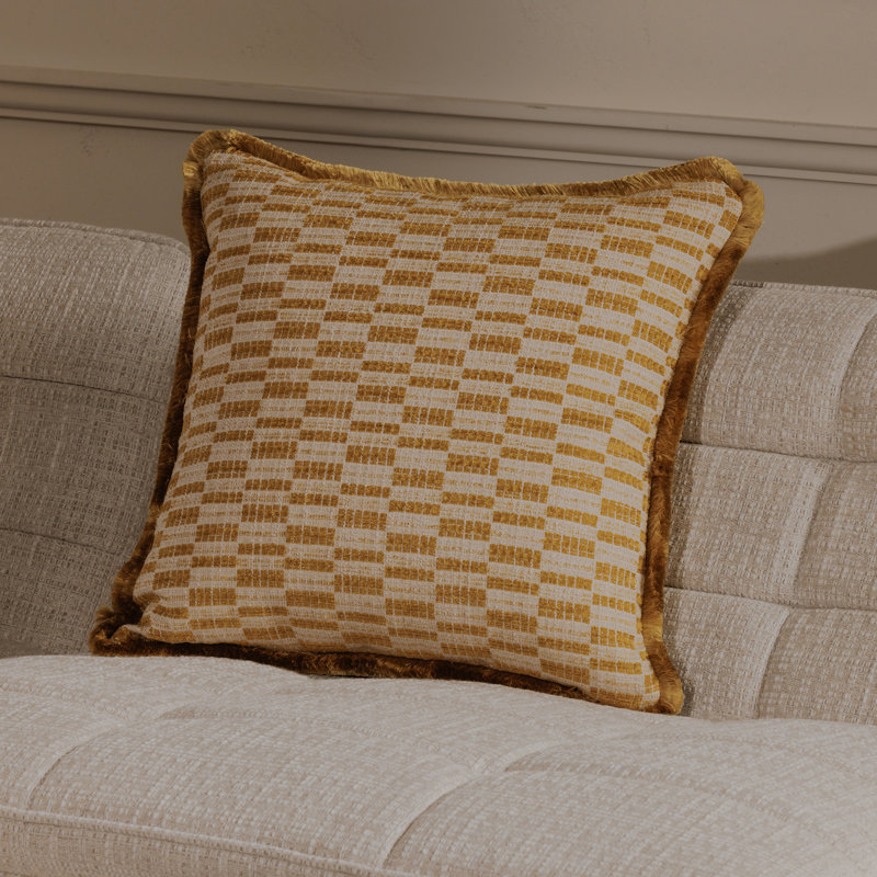 Leone Square Pillow Cover & Insert, Green