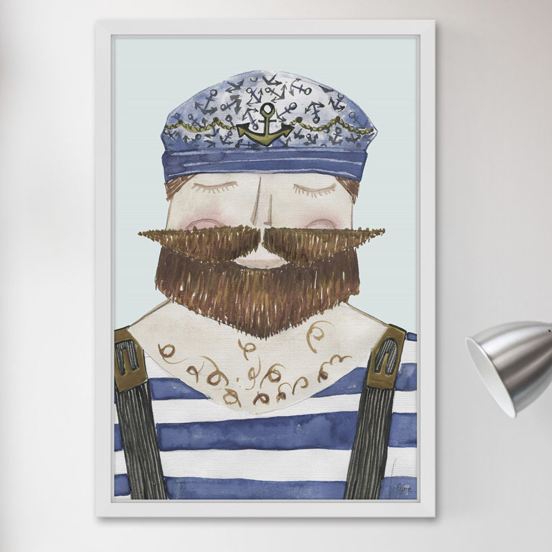 « the marine », reproduction d’art encadrée, H 18 po x l 12 po x P 1,5 po